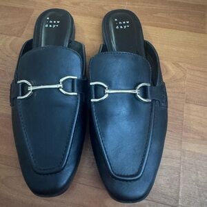 A New Day Black Slip-On Mules